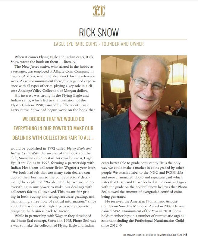 A man in a red shirt and tie is featured in a magazine article.