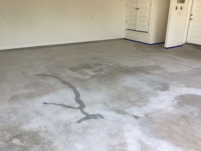 Concrete floor preparation for epoxy coating