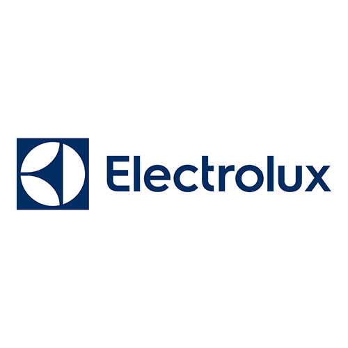 The electrolux logo is blue and white on a white background.