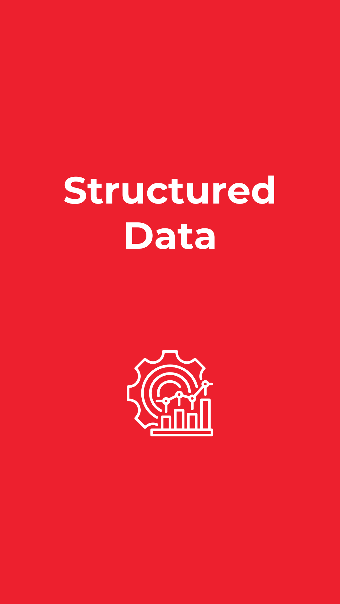 Red background with white text