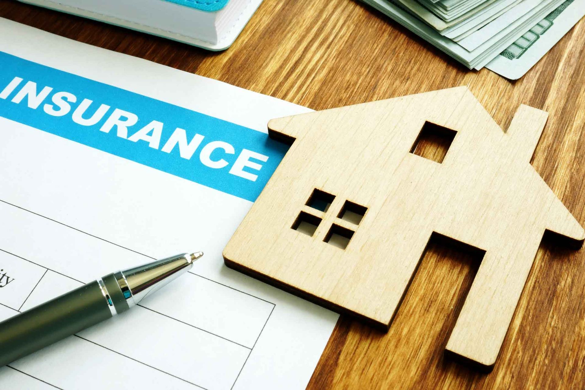 House insurance form for homeowners and model of home. House insurance form for homeowners and model of home.