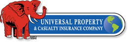 A logo for universal property and casualty insurance company