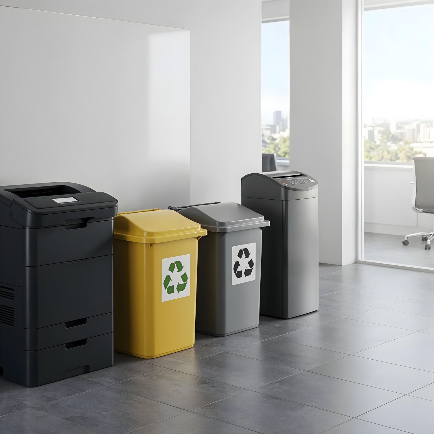 Trash Cans and Recycling Bins cleaner