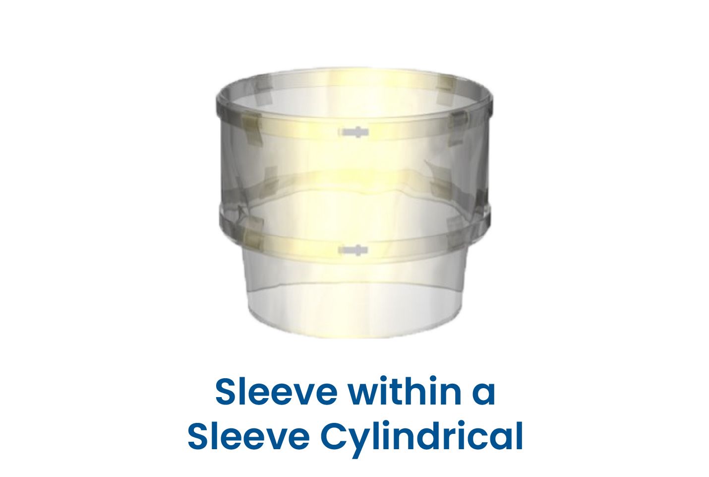 A picture of a sleeve within a sleeve cylindrical.
