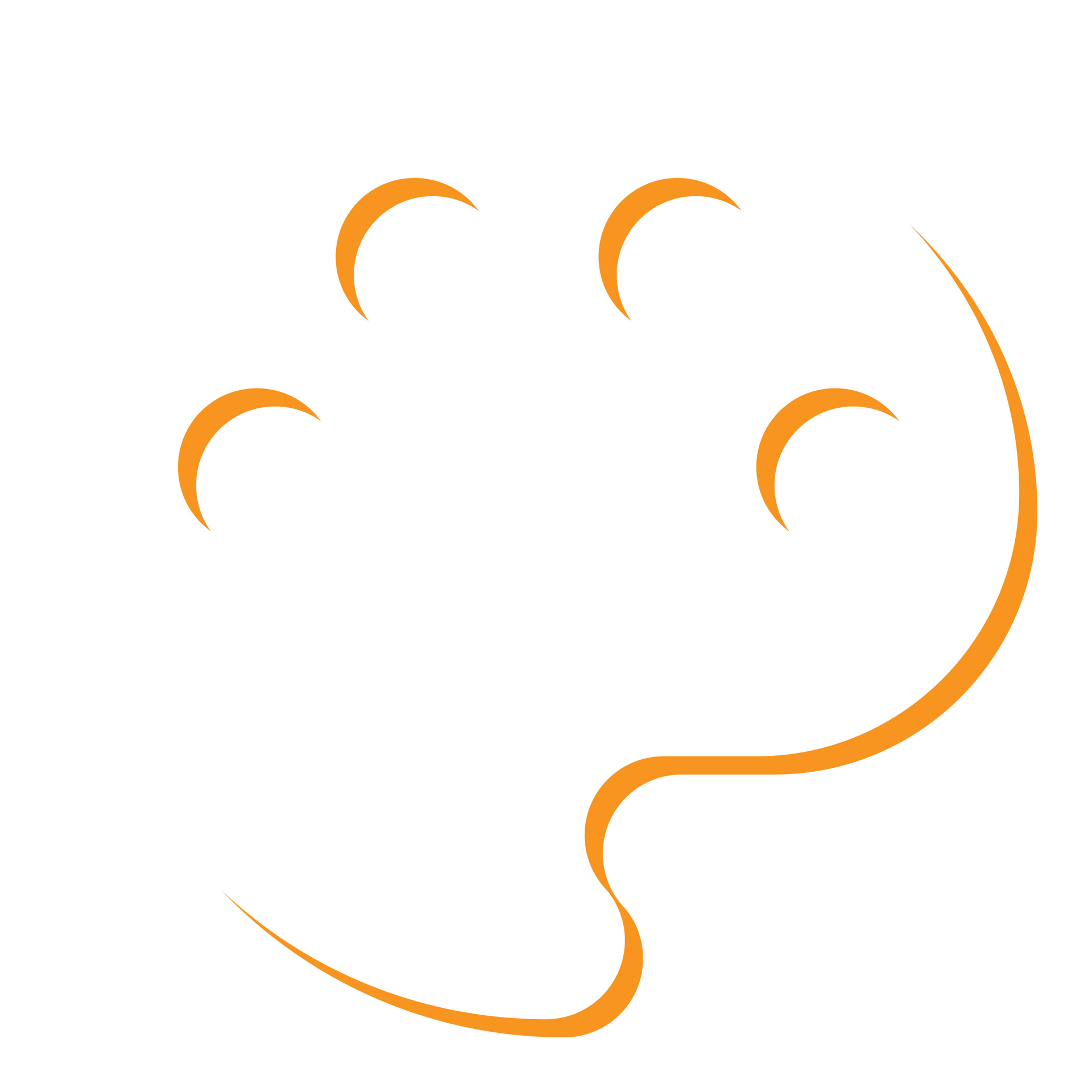 Orange outline of a paint tray.