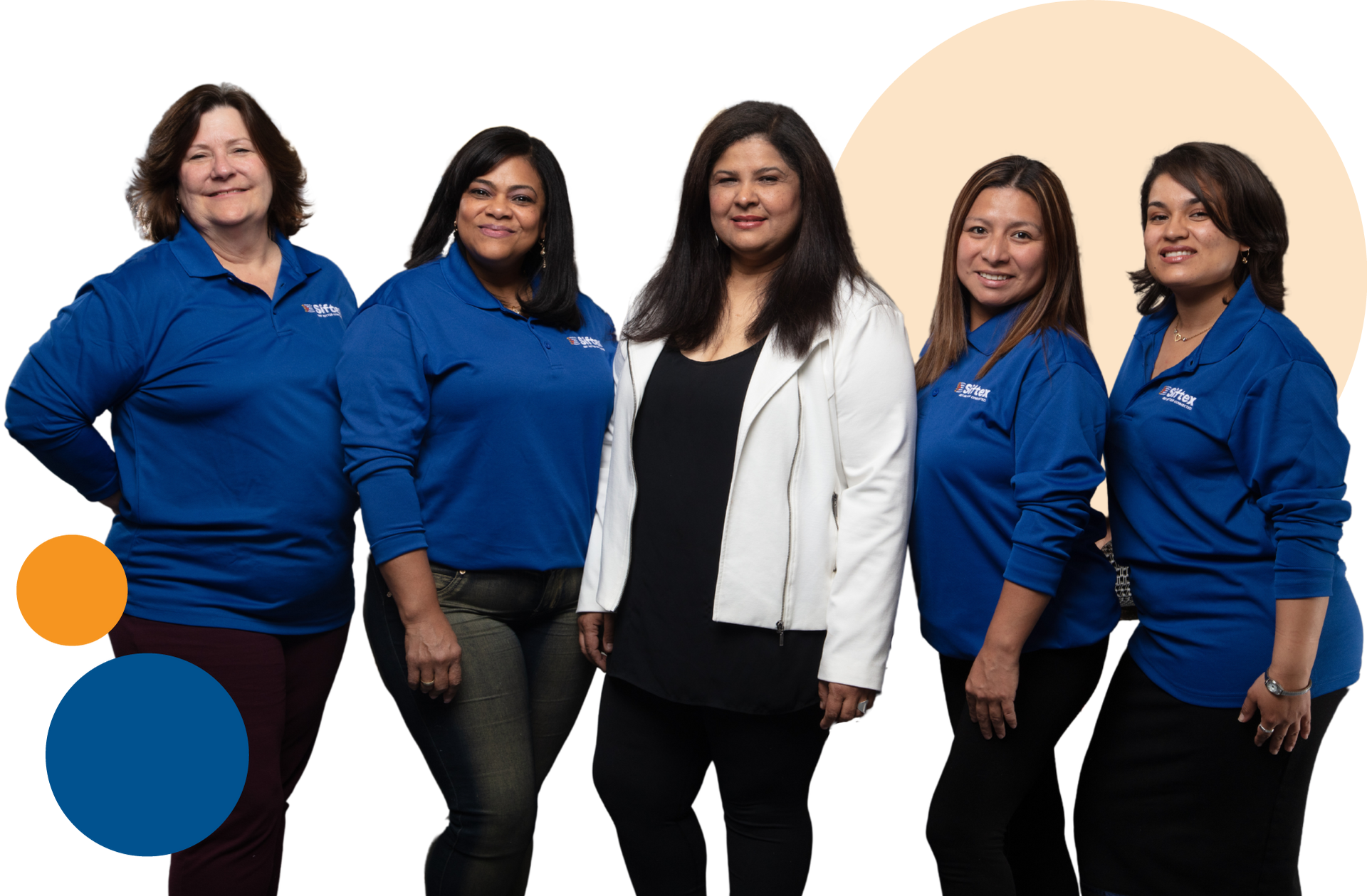 A group shot of Siftex employees