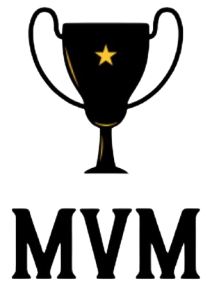 Black trophy with gold star, "MVM" text below.