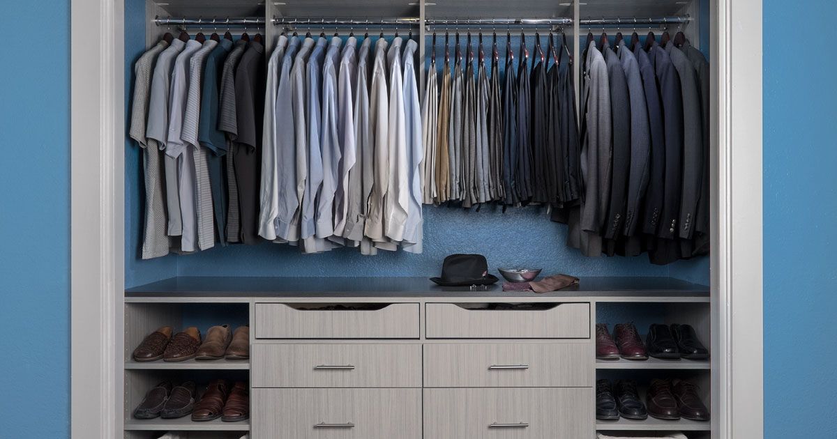 Small Reach In Custom Closet Organizer System