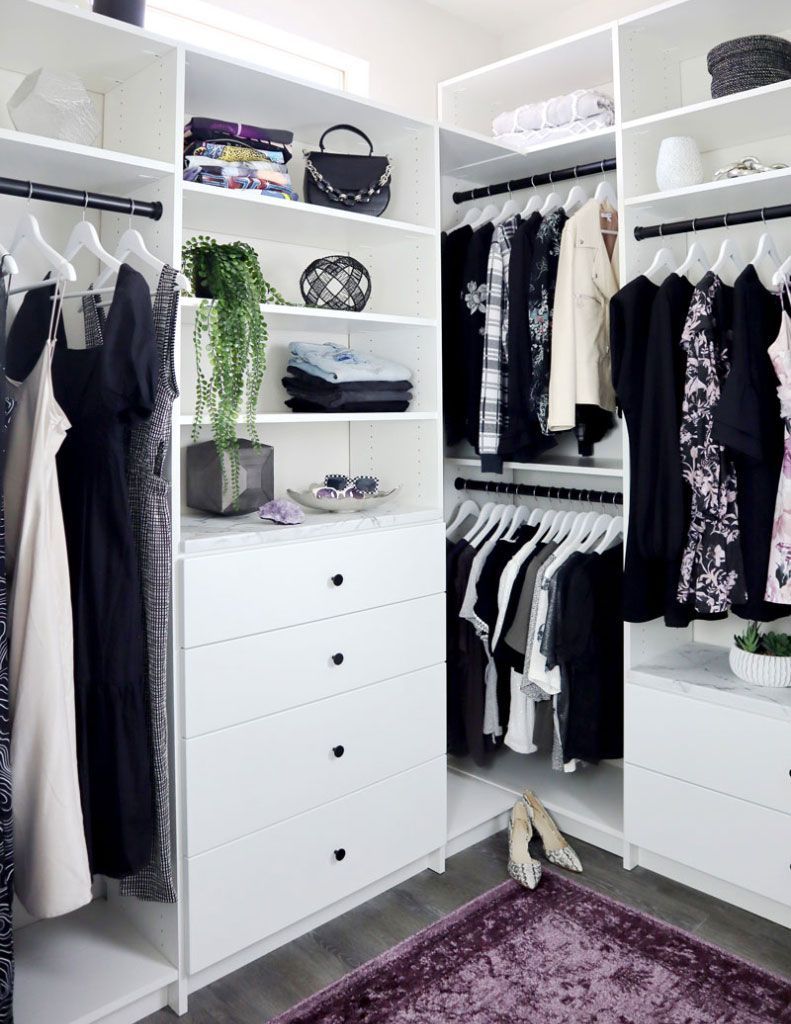 Walk In Closet System Antique White Color