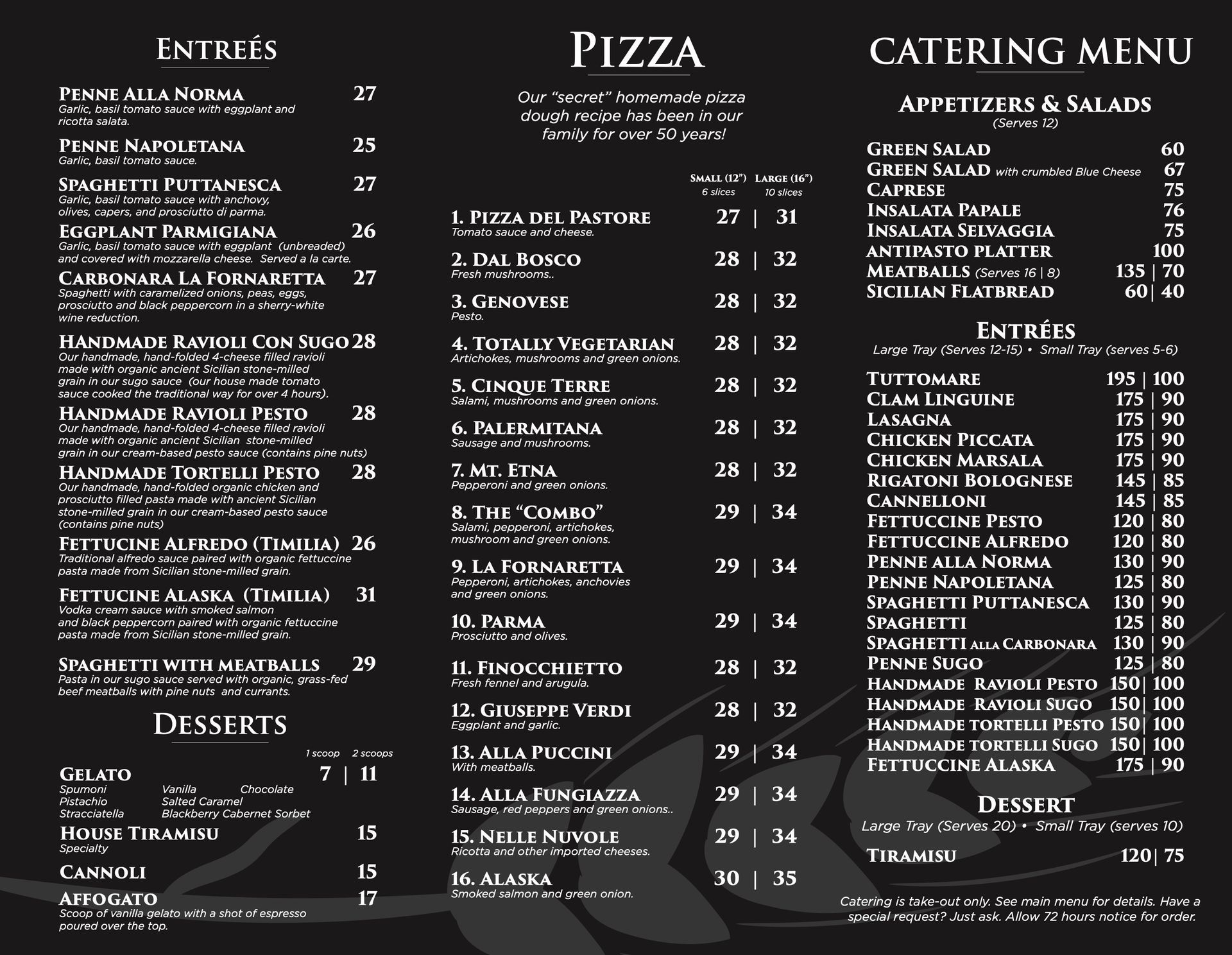 takeout menu