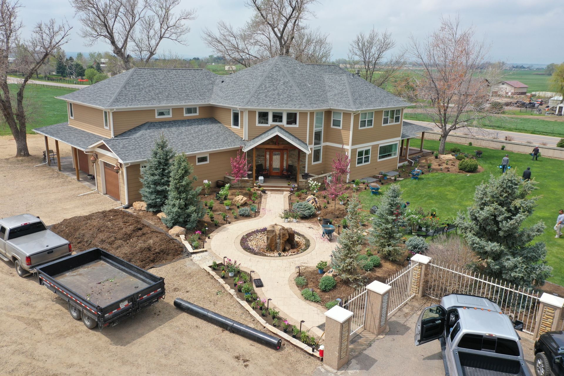 landscape planting mulch design