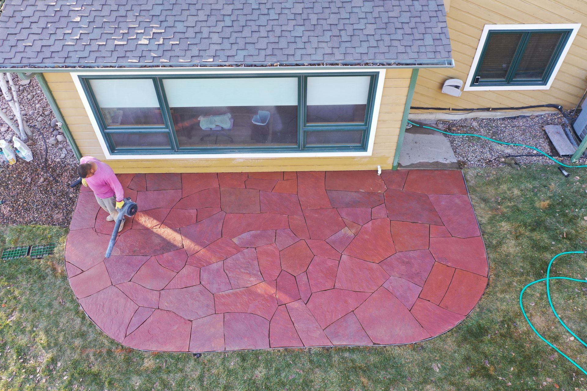colorado red flagstone install