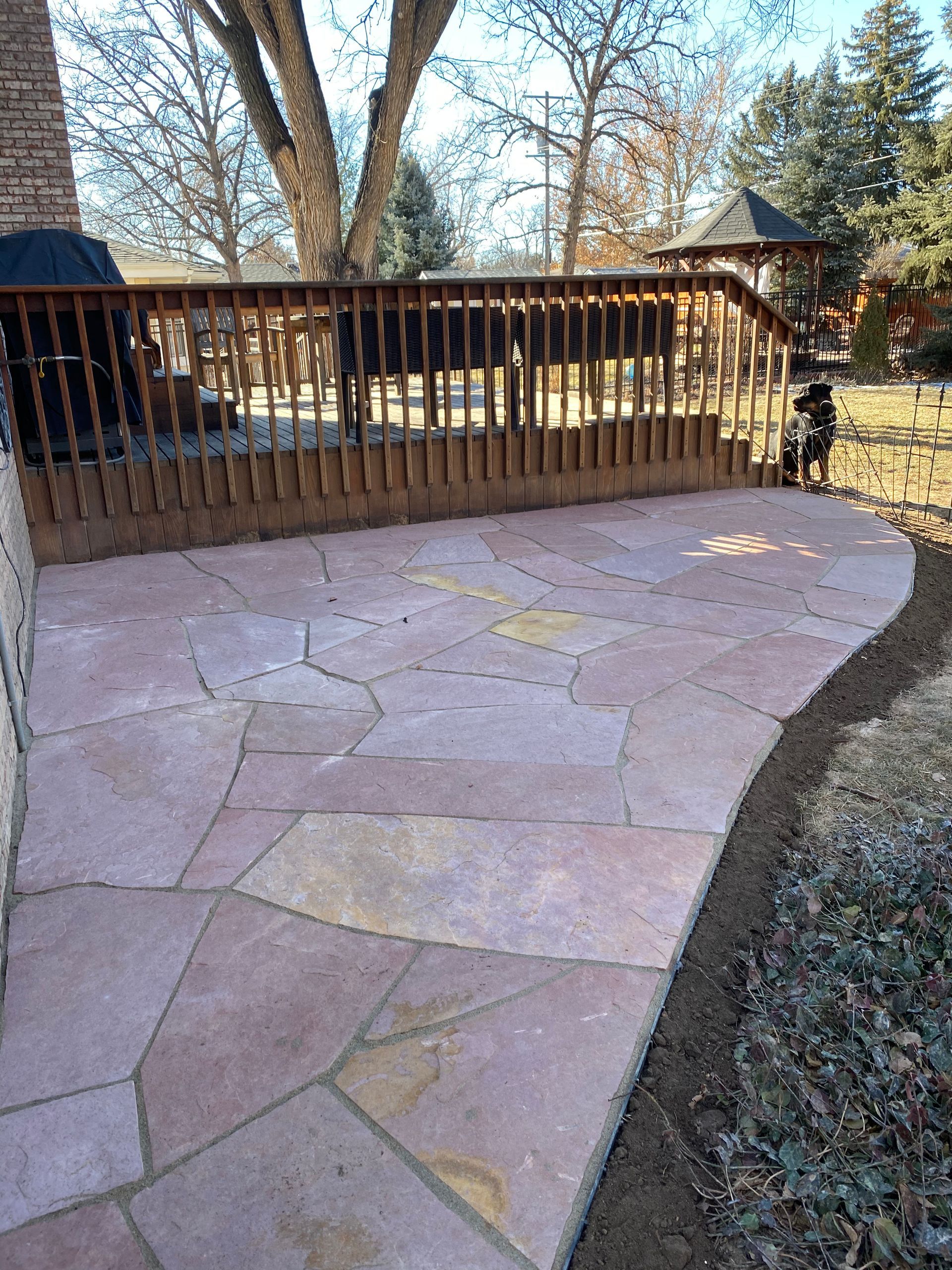 colorado red flagstone install