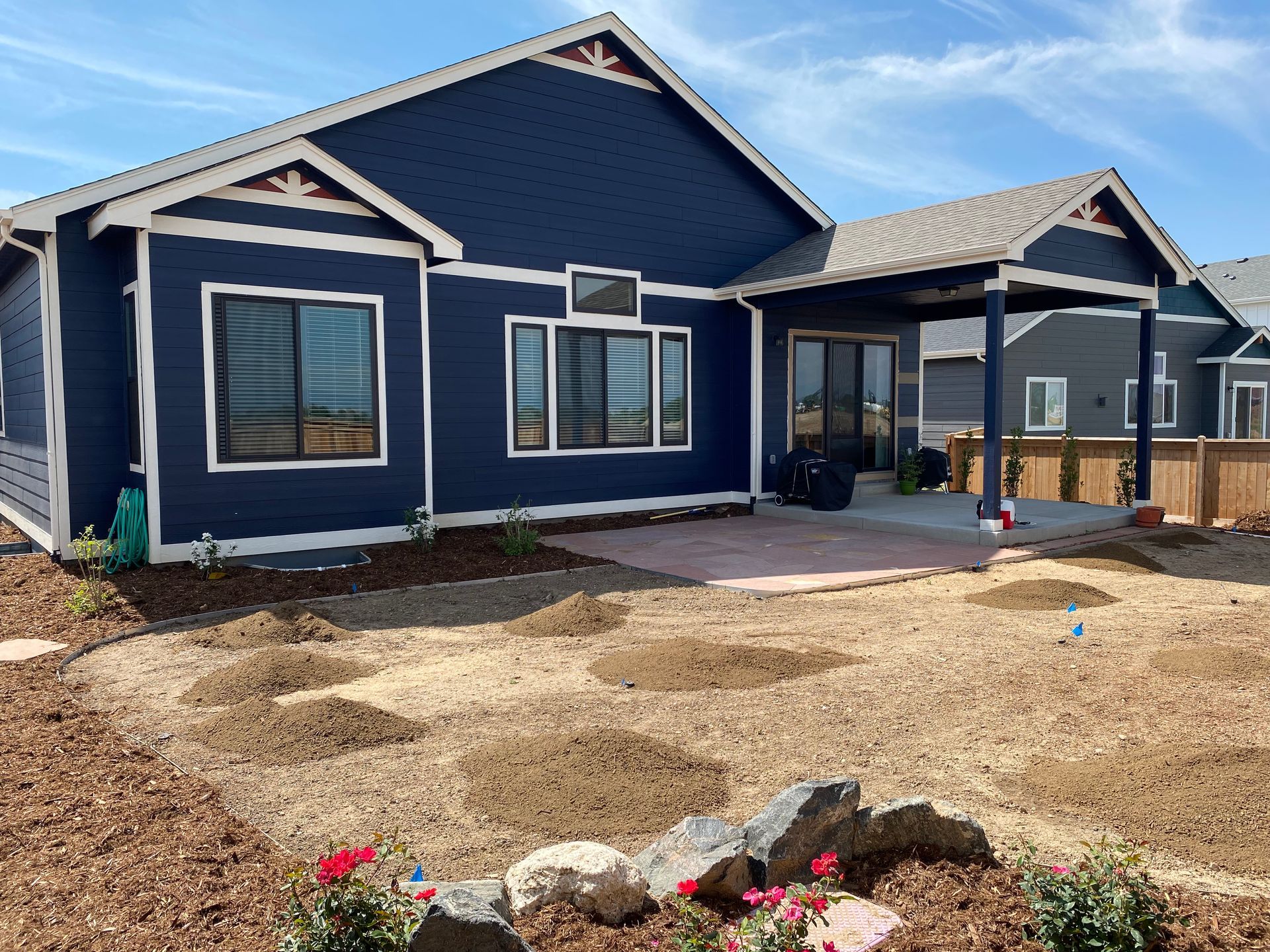 new build home landscape