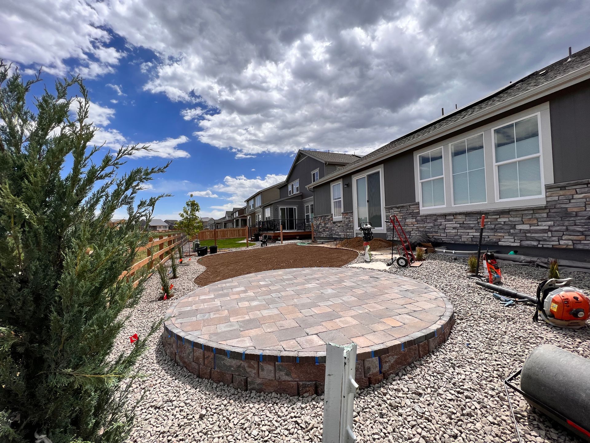 circular paver patio