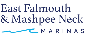 East Falmouth & Mashpee Neck Marina logo with wave graphic.