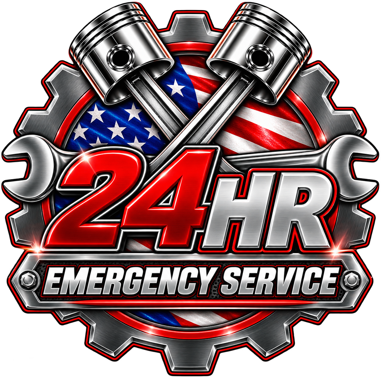 Sypher's Mobile Mechanic logo with skull piston, crossed wrench, Spokane, EST 2025, red and black text