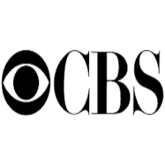 Black CBS network logo on a white background