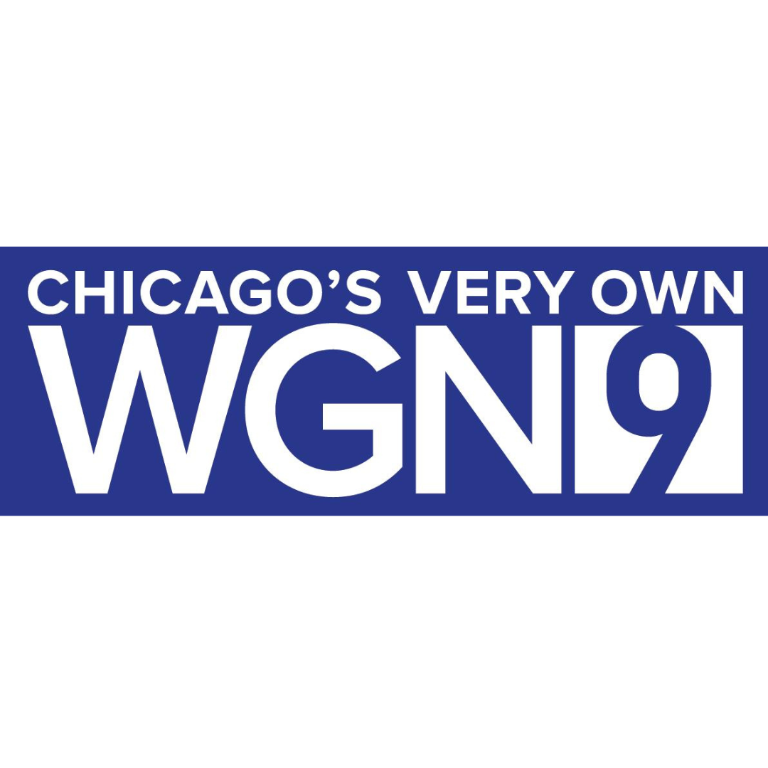 WGN 9 Chicago logo in blue and white with “Chicago’s Very Own” text