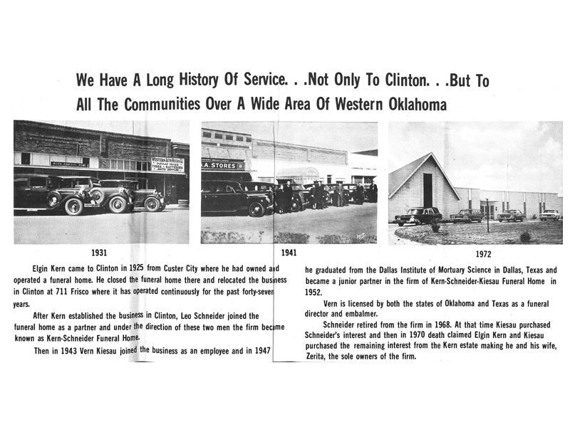 A black and white photo of a newspaper article about a long history of service.