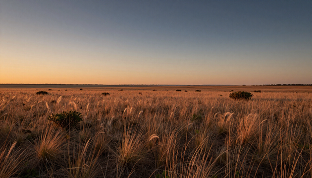 Argentine Pampas at dusk