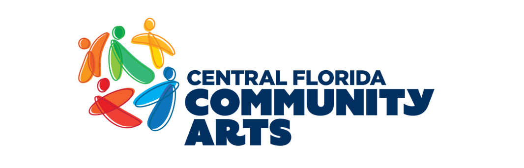 Logo of Central Florida Community Arts; colorful human figures in a circle with text.