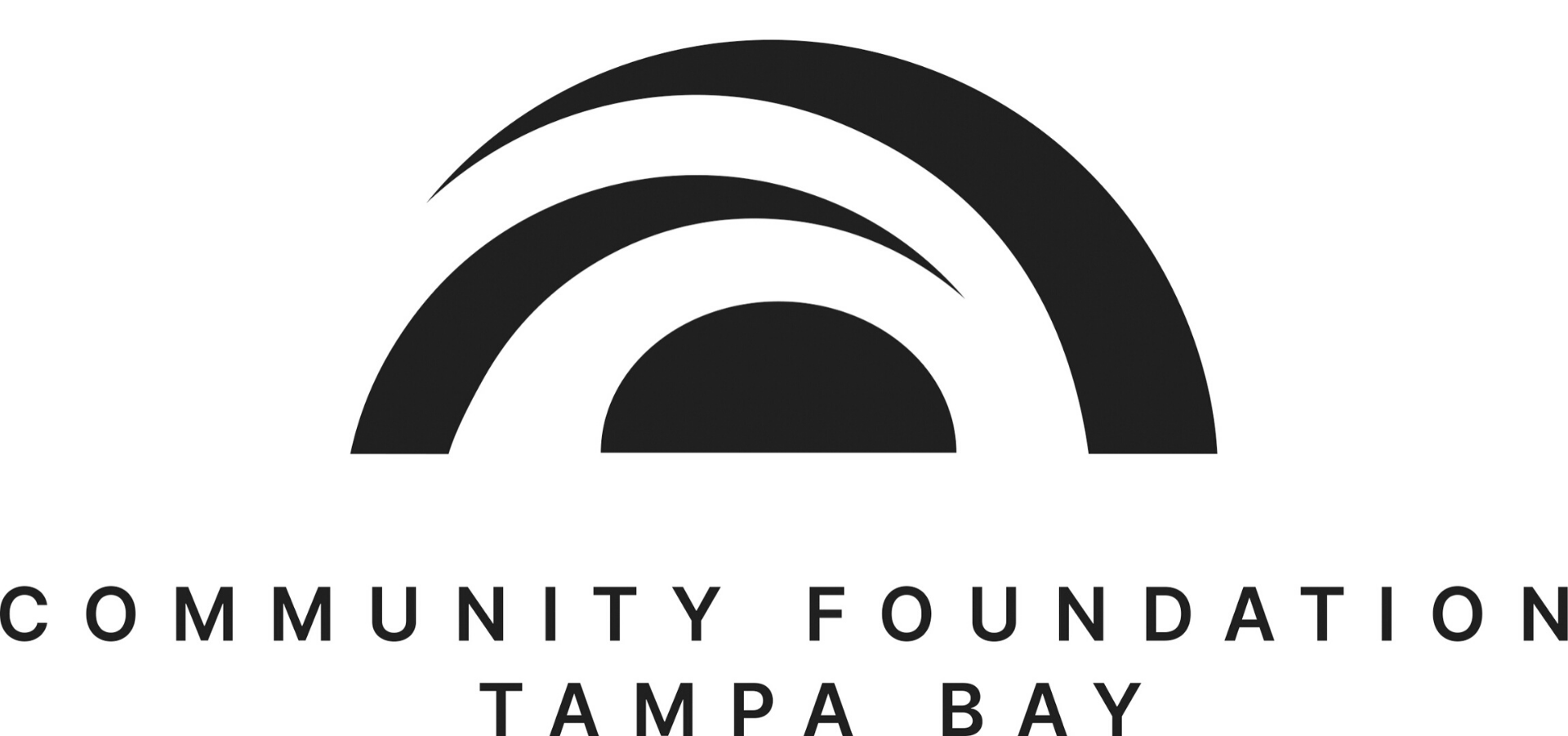 Community Foundation Tampa Bay logo featuring three nested arches. Below, text reads