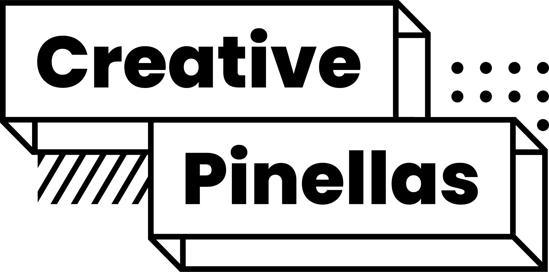 Creative Pinellas logo with black text on white blocks.