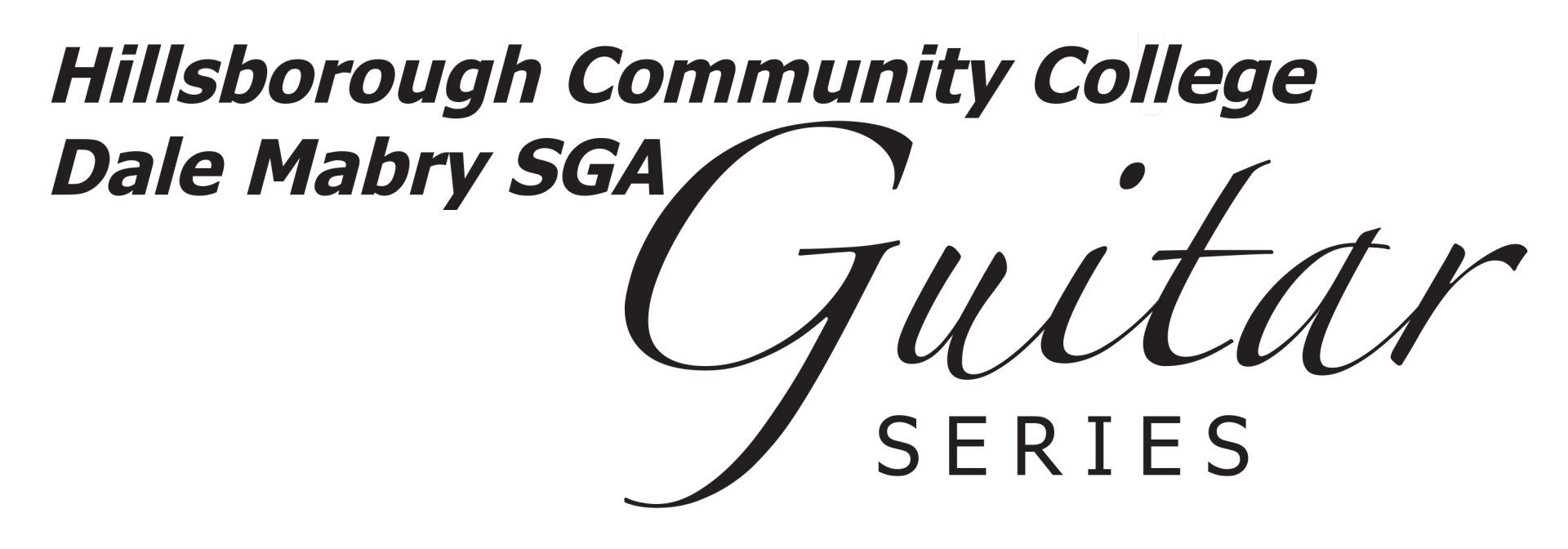 Hillsborough Community College Dale Mabry SGA Guitar Series logo.