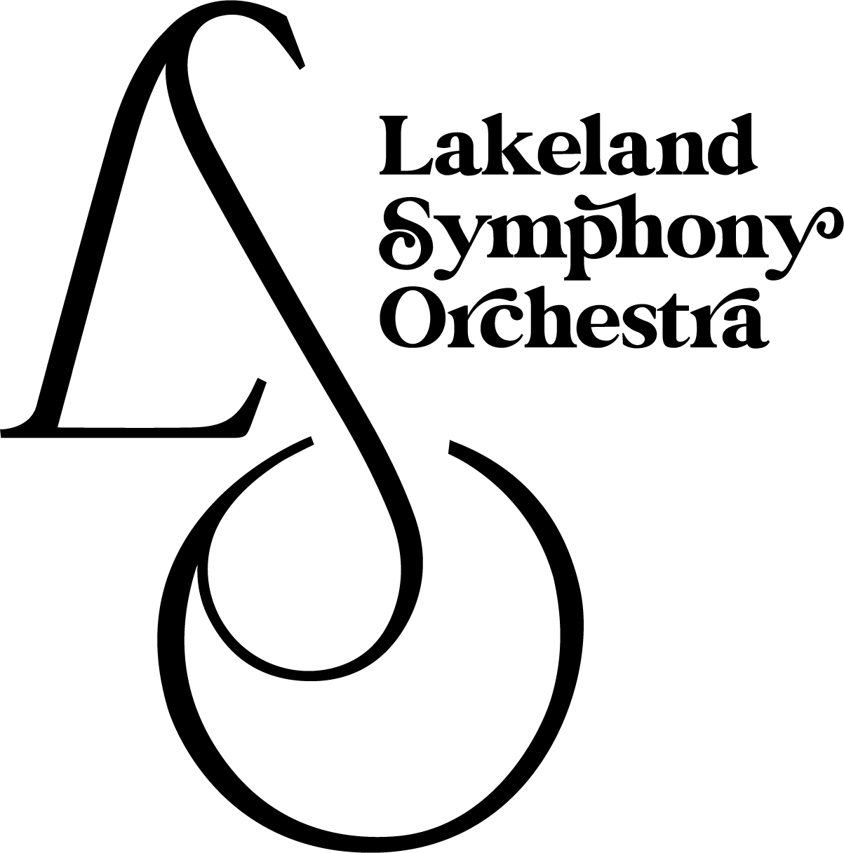Lakeland Symphony Orchestra logo: stylized 
