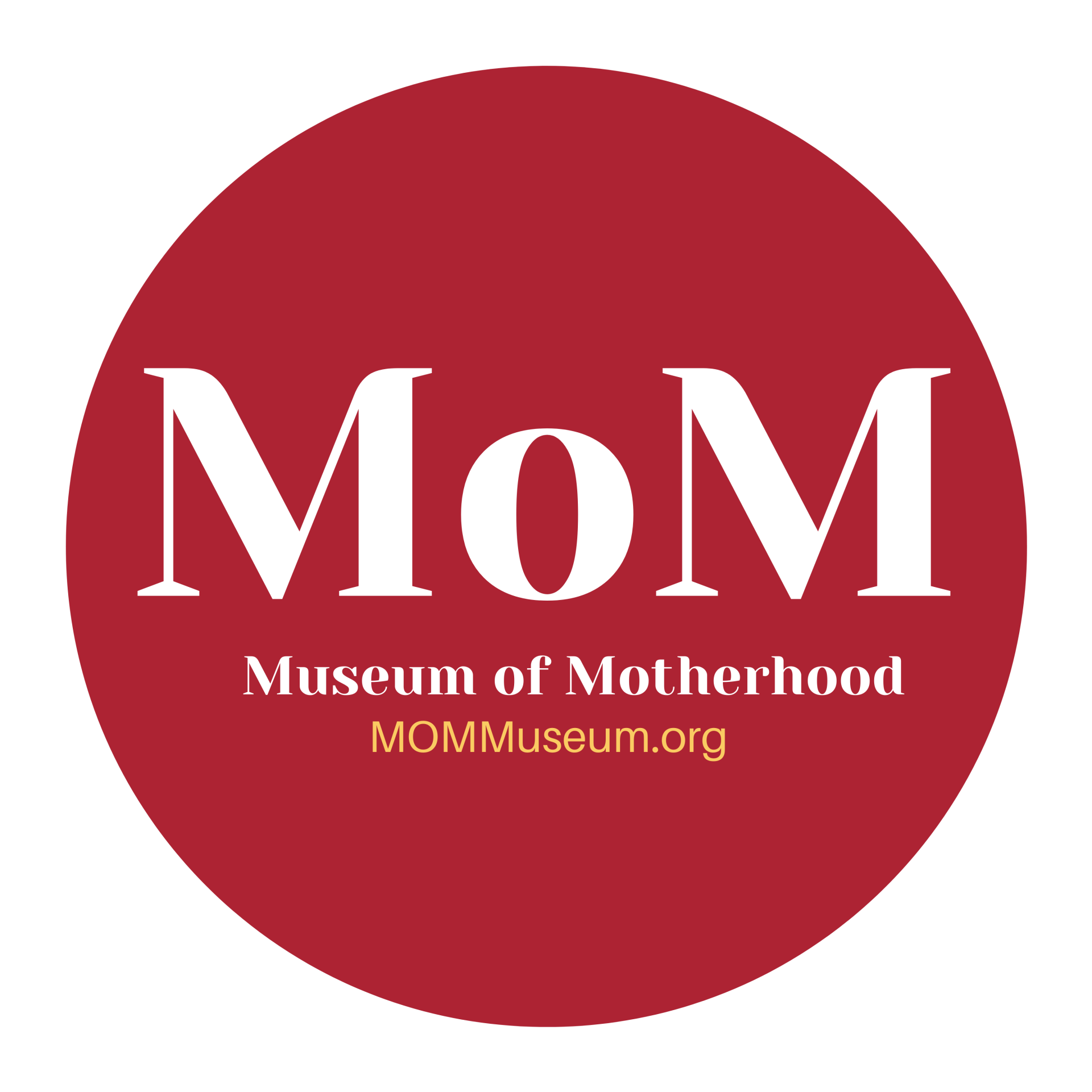 Logo for Museum of Motherhood: white