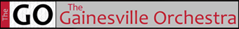 Logo for The Gainesville Orchestra; 