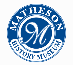 Matheson History Museum logo: blue circle with white text and a stylized 