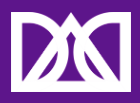 White stylized logo on purple background: intertwining shapes, resembling 