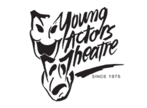 Young Actors Theatre logo with comedy and tragedy masks and text 