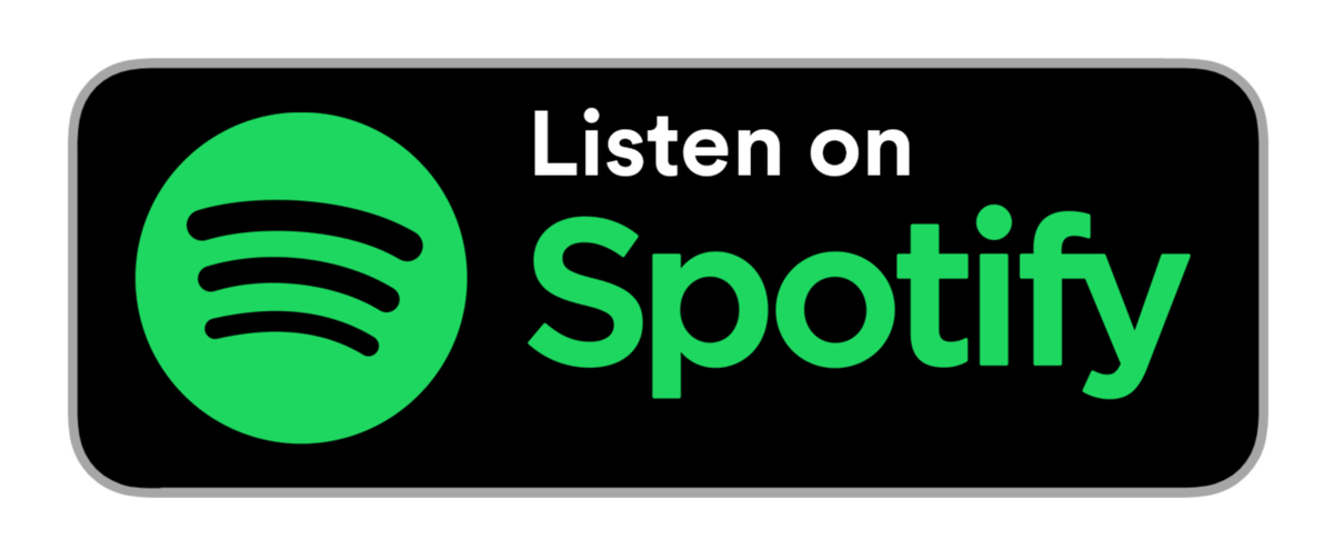 Spotify logo with green circle and text that reads: Listen on Spotify.