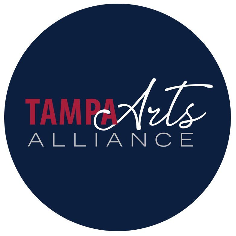 Logo for Tampa Arts Alliance: white script 