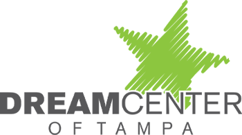 Dream Center of Tampa logo: Green star, gray text.