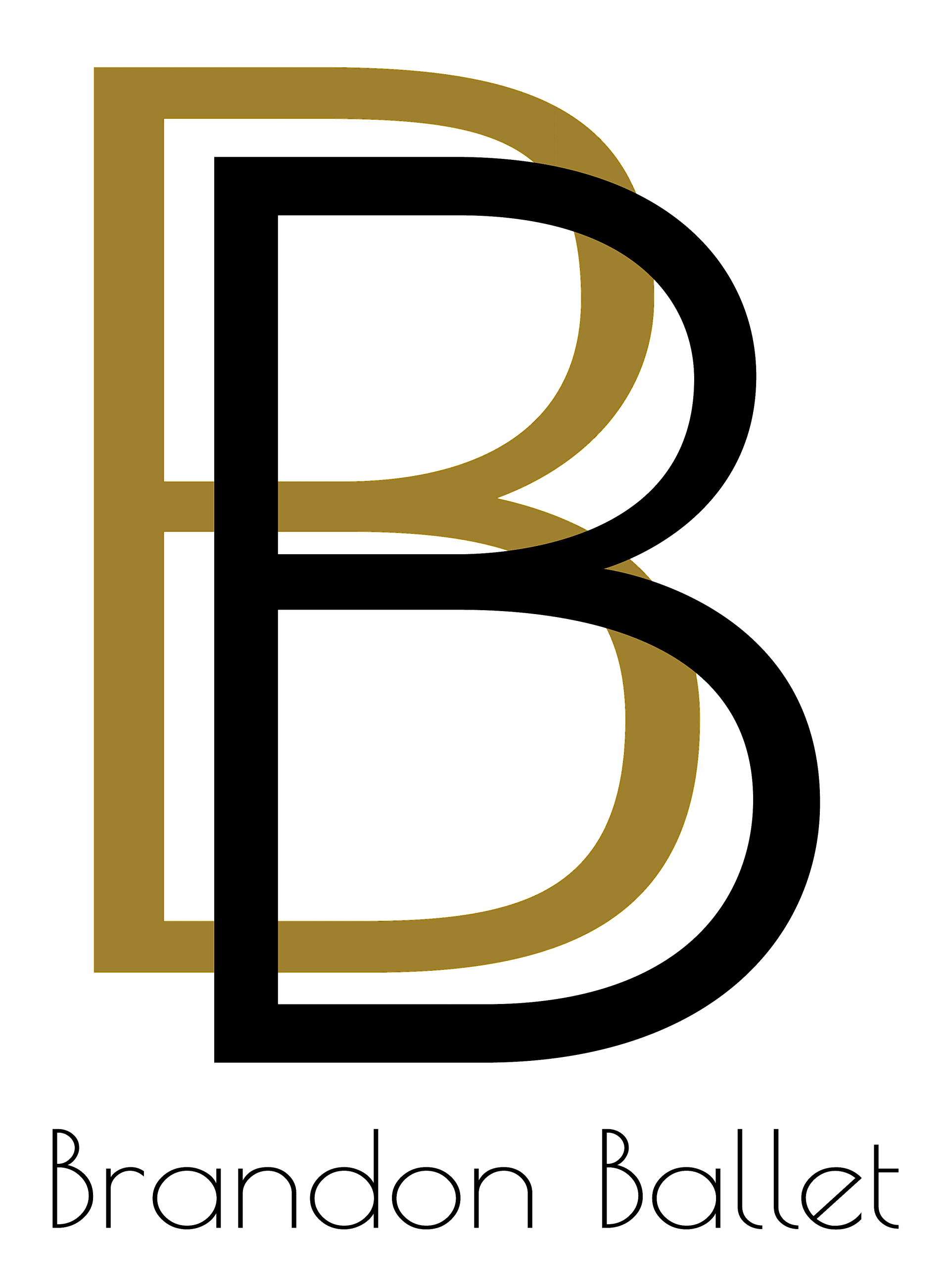 Black and gold overlapping 