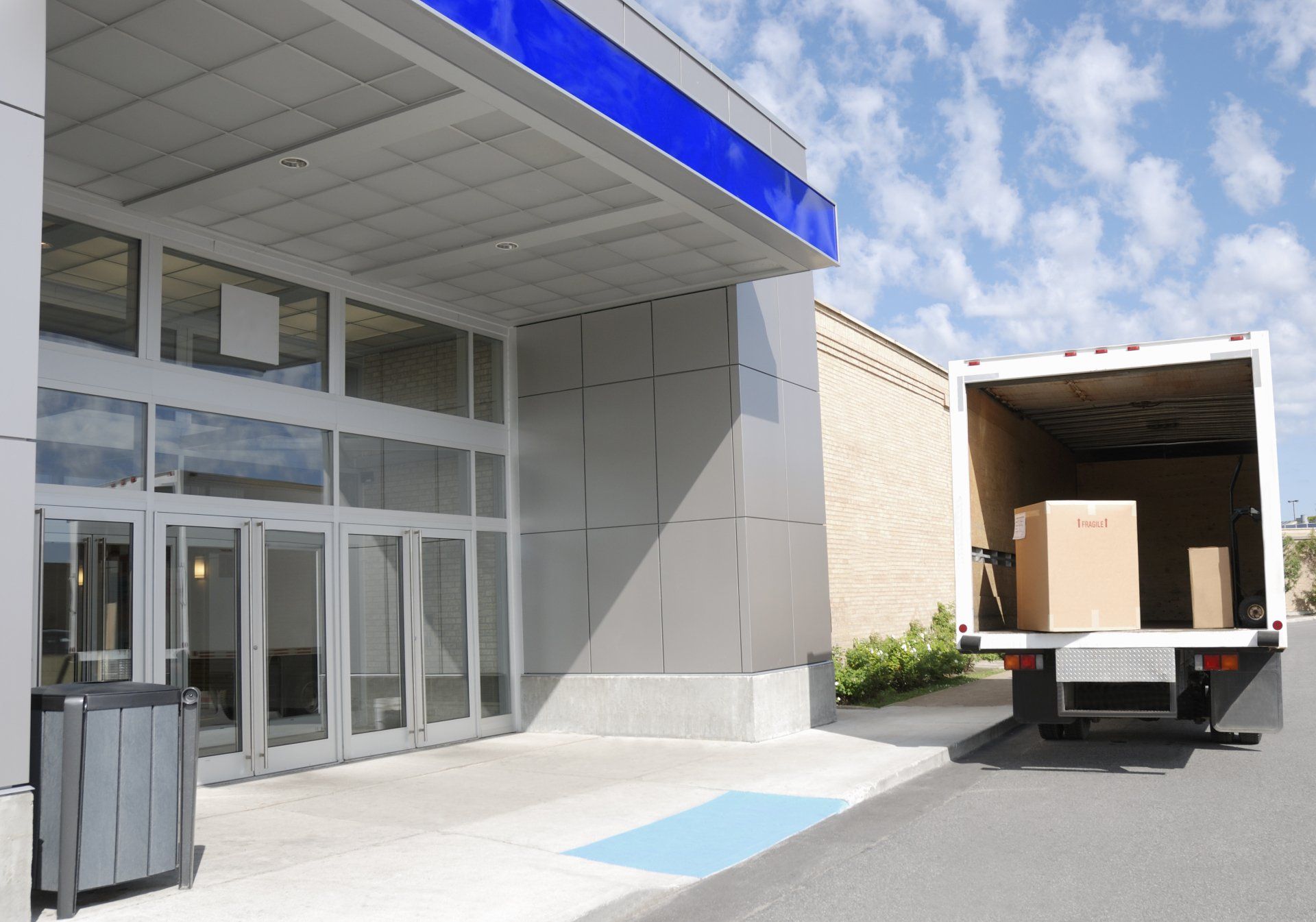 Moving Boxes Front of the Building — Hampton, VA — Branch Moving Systems