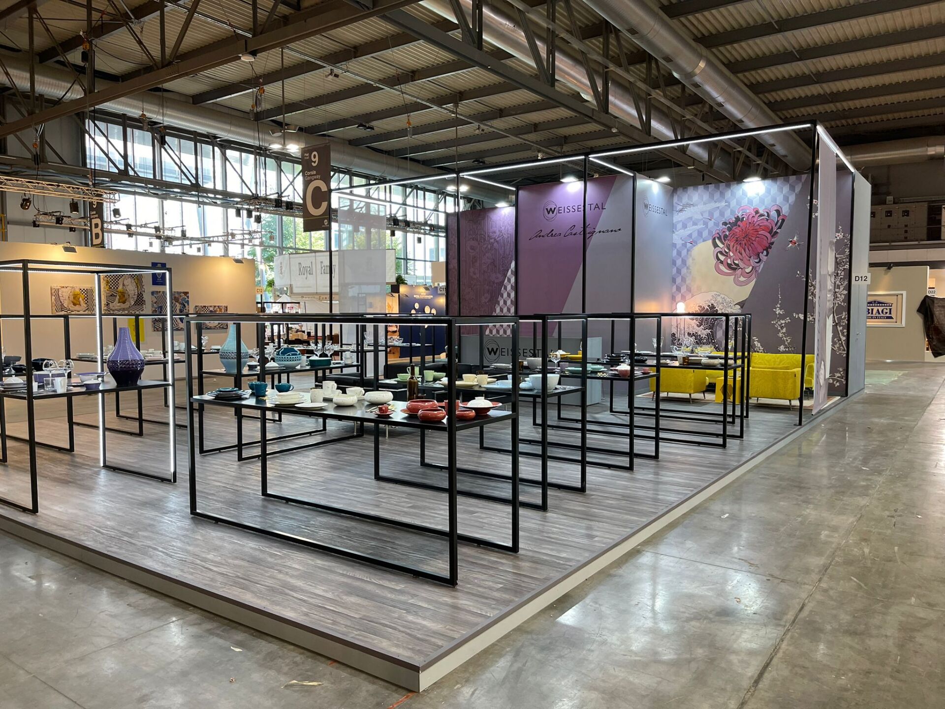 Allestimenti della Cusano Stand alla Fiera Homi di Miano