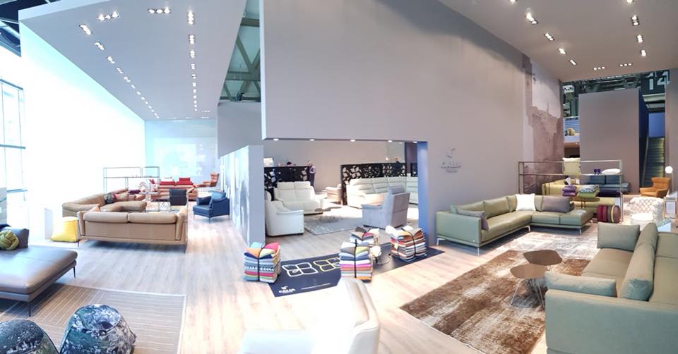 Stand Calia Italia Salone del Mobile Milano, stand allestito da Cusano Stand