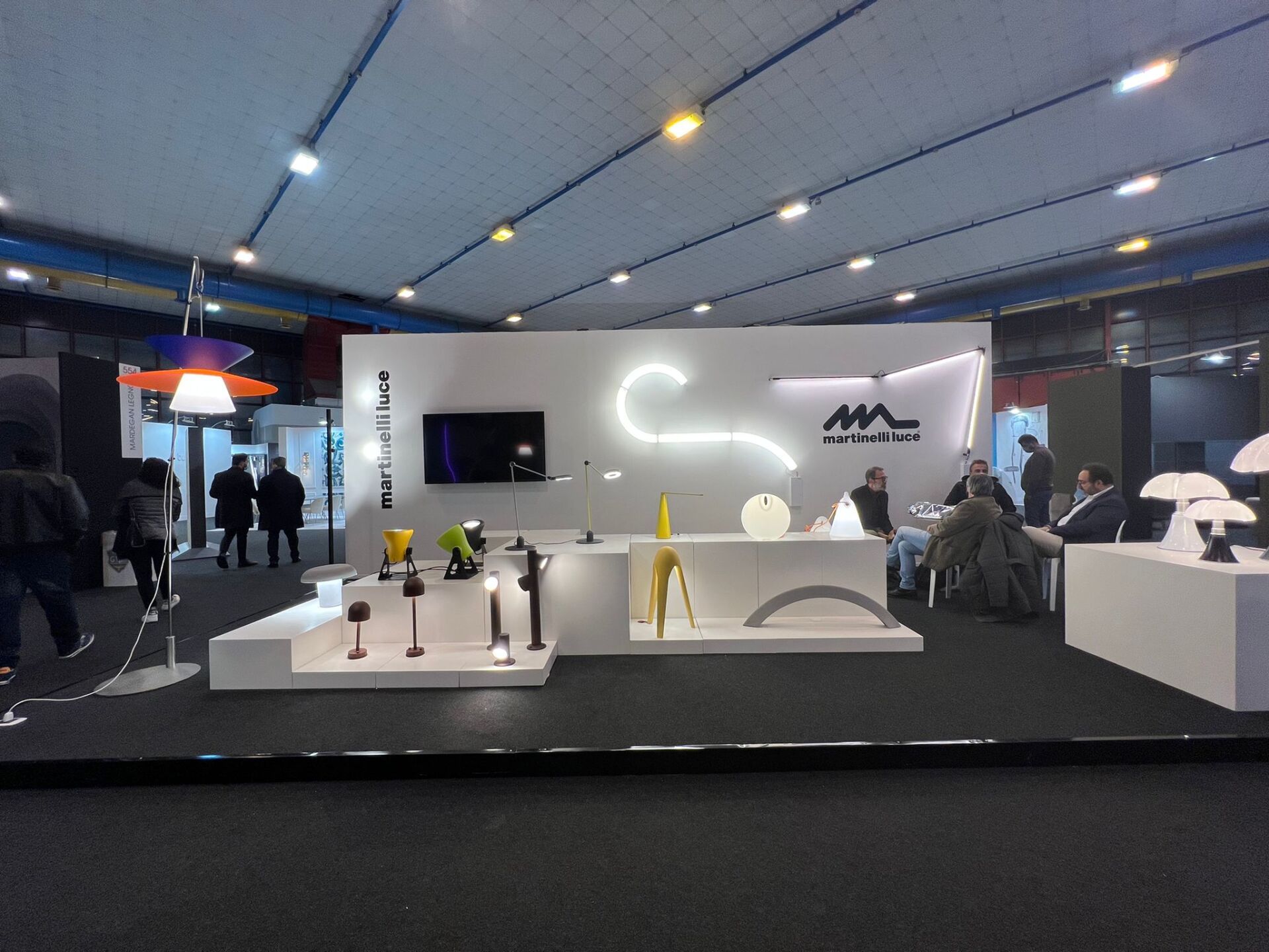 Arkeda fiera mostra convegno dell'architettura, edilizia, design ed arredo, Napoli. Stand Martinelli Luce