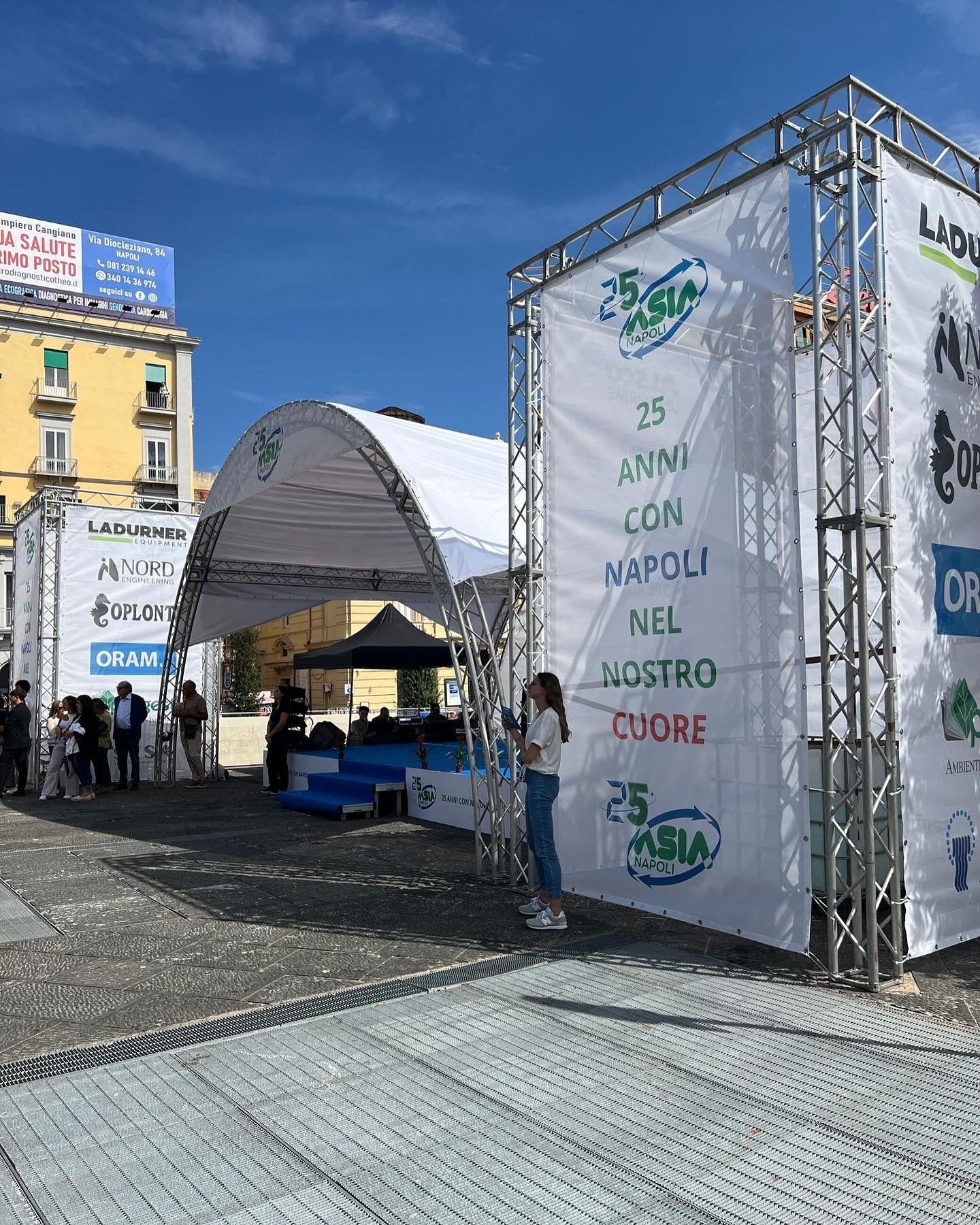 Allestimenti per evento Asia 25 anni con Napoli