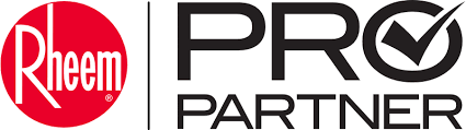 The logo for rheem pro partner is shown on a white background.