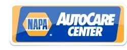NAPA AutoCare Center logo on a blue and yellow sign | Sparks Tire & Auto