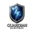 Guardian Electric logo with blue shield and lightning bolt emblem