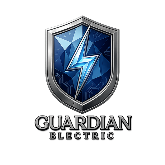 Guardian Electric logo with blue shield and lightning bolt emblem