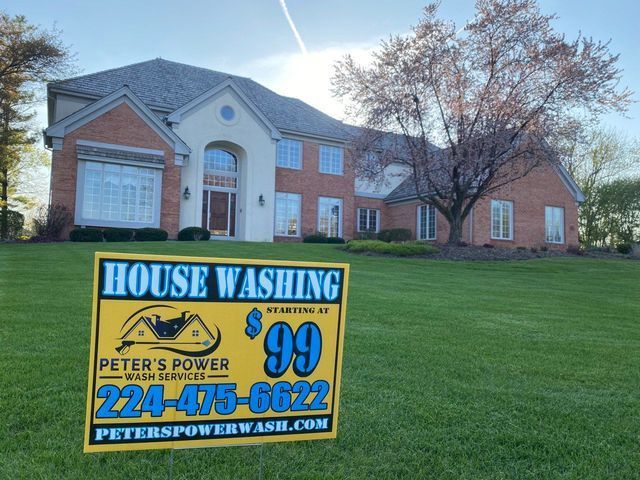 House with Signage - Lake Zurich, IL - Peter’s Power Wash Services