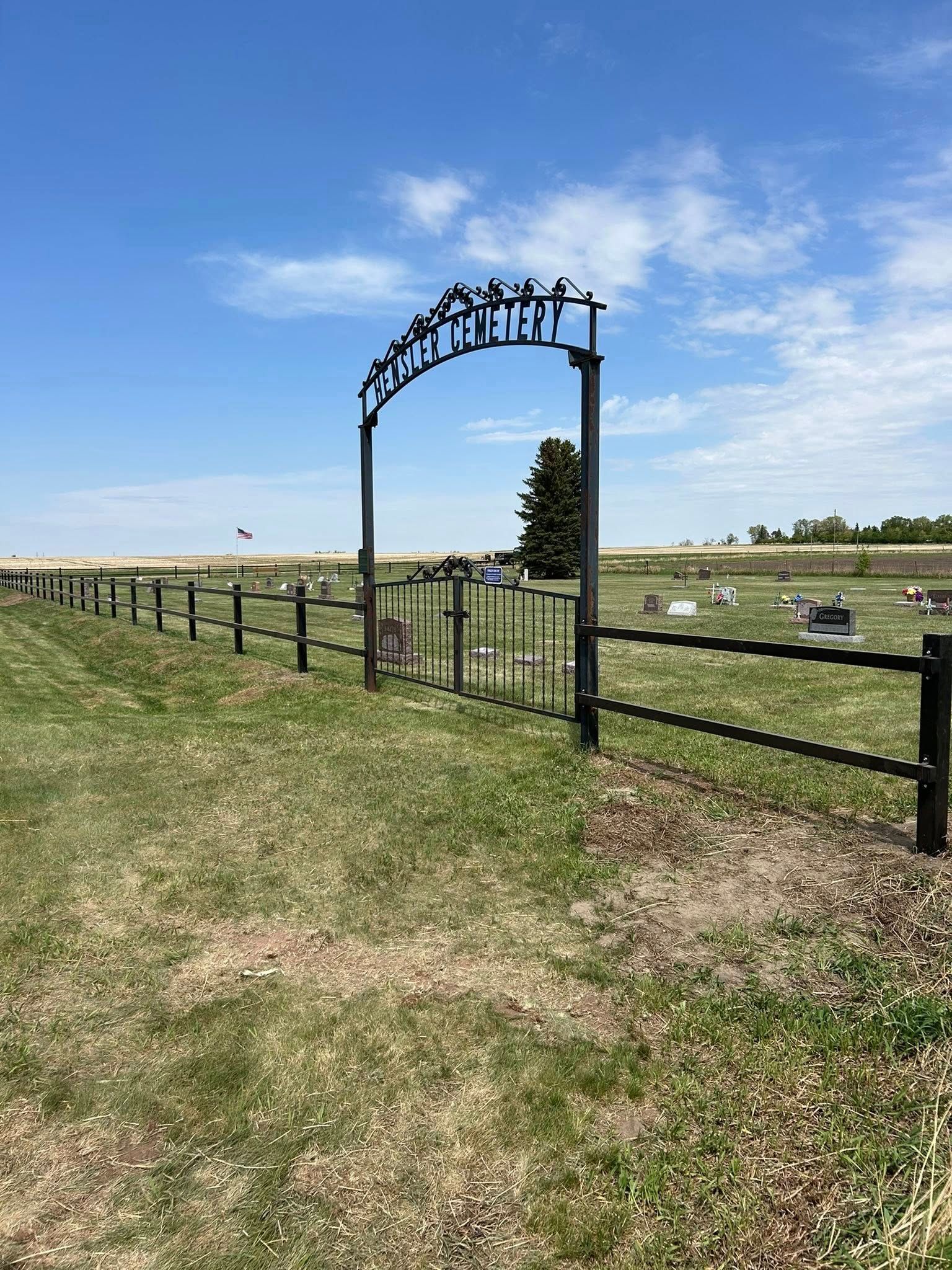 Wrought iron archway with 